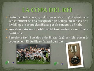 És la lliga anglesa, actualment és la millor lliga del món. Destaquen equips com el Manchester United, el Chelsea, el Liverpool, el Arsenal, el Totthenham, ...El futbol anglés es caracteritza pel constant contacte físic i pel joc ràpid i sense pausa. Els equips ixen a guanyar.L’actual campió és el Chelsea.LA PREMIER LEAGUE