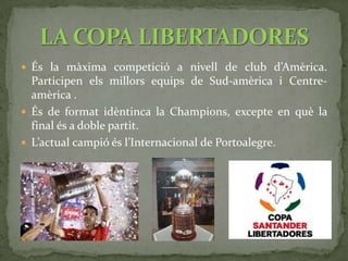 És la màxima competició mundial a nivell de seleccions nacionals.Participen totes les seleccions del món en la fase prèvia, però només 32 disputen la fase final.La primera fase consisteix en una lligueta. Hi ha 8 grups i de cada grup passen a octaus de final els dos primers classificats. Les eliminatòries són a partit únic. Octaus de final (16 equips), quarts de final (8 equips) i semifinals (4 equips) són les eliminatòries que s’han de superar per arribar a la final.COPA MUNDIAL DE LA FIFA