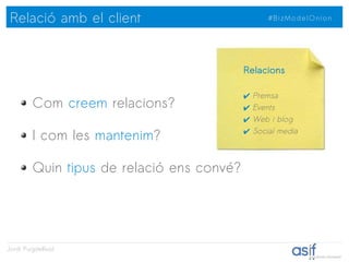 Relació amb el client                              #BizModelOnion




                                            Relacion...