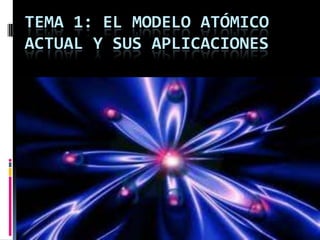 El modelo atómico actual y sus aplicaciones