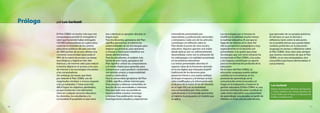 10
El modelo CEIBAL
Nuevas tendencias para el aprendizaje
11
innovadoras,presentados por
especialistas y profesionales nacionales
y extranjeros.Cada uno de los artículos
contribuye a la reflexión sobre el
Plan desde el punto de vista social y
educativo. Algunos aportan una visión
desde ópticas aún no suficientemente
desarrolladas como son la utilización de
los videojuegos o la realidad aumentada
en las prácticas educativas.
Los textos presentados abordan el
aspecto clave de la formación docente
en la era digital,que interpela el perfil
tradicional de los docentes para
ponernos frente a una nueva realidad,
en la que el espacio y el tiempo se han
visto modificados y la información está
al alcance de la mano.El rol del docente
en el siglo XXI y en la modalidad
una computadora por niño cambia
radicalmente si se pretende aprovechar
al máximo la propuesta y el modelo que
se aplica.
Las tecnologías por sí mismas no
modifican la realidad,mucho menos
la realidad educativa.El uso que se
haga de las mismas es la clave.Por
ello,la perspectiva pedagógica y muy
especialmente el rol docente son
primordiales si se quiere que estas
tecnologías que con tanto esfuerzo ha
incorporado el Plan CEIBAL a las aulas
y los hogares,constituyan un aporte
para la transformación profunda de la
educación.
De la mano del Plan CEIBAL,la
educación uruguaya puede realizar
cambios en la enseñanza,en los
procesos de aprendizaje,en la
comunicación entre la escuela y el
hogar,en la evaluación,y hasta en la
gestión educativa.El Plan CEIBAL es una
enorme contribución para constituir en
cada centro educativo una comunidad
de aprendizaje:una escuela,un jardín de
infantes,un liceo,una escuela técnica,
que aprendan de sus propias prácticas.
En tiempos en que se discute y
reflexiona tanto sobre la educación,
no es posible pensar que pueda haber
cambios profundos en la educación
uruguaya sin pensar y reflexionar sobre
el Plan CEIBAL.Esto,claro está,siempre
que seamos conscientes de que el Plan
CEIBAL no es una computadora,sino
una política que busca democratizar el
conocimiento.
por Luis GaribaldiPrólogo
El Plan CEIBAL es mucho más que una
computadora portátil.Es innegable el
valor que ha tenido haber entregado
550 000 computadoras en cuatro años,
conectar la totalidad de los centros
educativos públicos del país con más
de 3000 puntos de acceso,ofrecer una
creciente conectividad abarcando el
99% de la matrícula escolar.Las tareas
tecnológicas y logísticas han sido
titánicas y de enorme valor para reducir
la brecha digital en el acceso,y los usos
de internet y las tecnologías vinculadas
a las computadoras.
Sin embargo,las tareas que tiene
por delante el Plan CEIBAL son de
magnitudes similares o incluso mayores
a las ya realizadas.Y hasta será más
difícil lograr los objetivos planteados,
ya que involucran a los elementos
clave en cualquier proceso educativo:
los docentes,los estudiantes y la
comunidad.El propósito es que estos
tres colectivos se apropien del plan,lo
hagan suyo.
Para los docentes,apropiarse del Plan
significa aprovechar al máximo las
potencialidades de las tecnologías para
mejorar sus prácticas,para atreverse
a innovar y hasta para simplificar sus
tareas administrativas.
Para los estudiantes,el eslabón más
fuerte de esta tríada,apropiarse del
Plan significa utilizar las computadoras
y el medio digital para aprender,para
comunicarse y para producir contenidos
con sentido propio,y responsabilidad
social y colaborativa.
Para la comunidad,apropiarse del Plan
CEIBAL significa utilizar internet para
fines propios y elaborar contenidos en
función de sus necesidades e intereses.
Para que todo esto sea posible es
imprescindible estudiar,investigar
e innovar.Esta publicación recoge
investigaciones,estudios y experiencias
Luis Garibaldi
Director de Educación, Ministerio de Educación
y Cultura. Miembro del Consejo Directivo del
Centro CEIBAL para el Apoyo a la Educación de
la Niñez y la Adolescencia.
1110
 