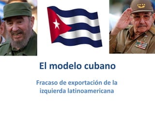 El modelo cubano
Fracaso de exportación de la
izquierda latinoamericana
 