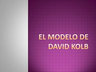 El modelo de davidkolb 