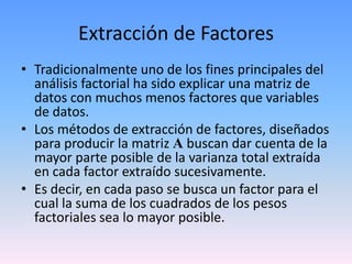 El Modelo Del Análisis Factorial | PPTX