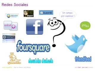 Redes Sociales
                                                       Un campo
                                                      por explorar !




                                                   
Jordi Puigdellívol   Start-up Mentor and Sherpa                        linktoStart your own business
 
