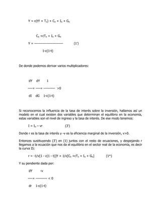 El modelo keynesiano