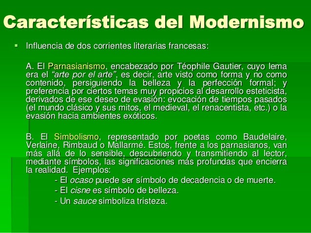 EL MODERNISMO COMO MOVIMIENTO LITERARIO