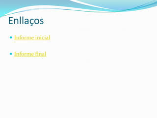 Implementació del projecteUn cop siguin ja totes 3 fases d’implementació realitzades, la càrrega laboral disminuirà considerablement :només s’hauran de dur a terme algunes modificacions i actualitzacions concretes pel que fa als materials hipermèdia,i ocasionalment la creació o compra de drets d’utilització d’altres per tal de renovar.