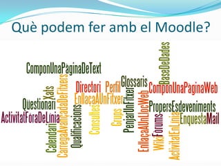 Evaluation (Avaluació)Disseny del projecteHo faremgradualment per fases:Fase 1: grups del nivellB2.1 (implementació: gener 2011 – juny 2011) Fase 2: + grups del nivellC1 i B1 (implementació: setembre 2011)Fase 3: + grupsA1, A2 i C2 (implementació: gener 2012)