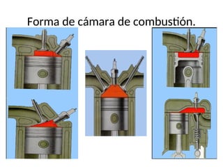 Forma de cámara de combustión.
 