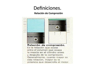 Definiciones.
Relación de Compresión
 