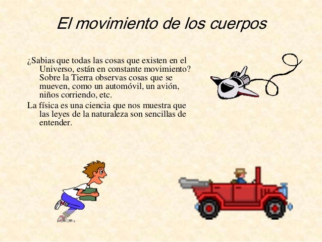 Resultado de imagen para movimiento de los objetos para niños