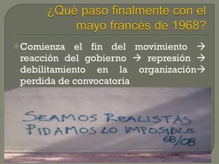 Comienza el fin del movimiento    reacción del gobierno    represión    debilitamiento en la organización   perdida de convocatoria 