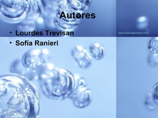 Autores
• Lourdes Trevisan
• Sofía Ranieri
 