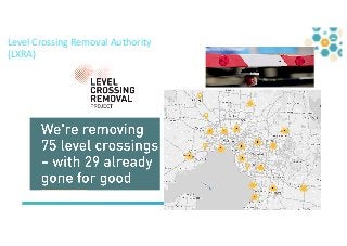 28
Level Crossing Removal Authority
(LXRA)
 