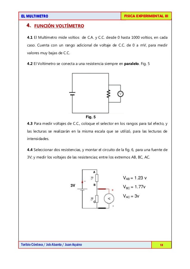 Porque Se Debe Conectar El Amperimetro En Serie Con La