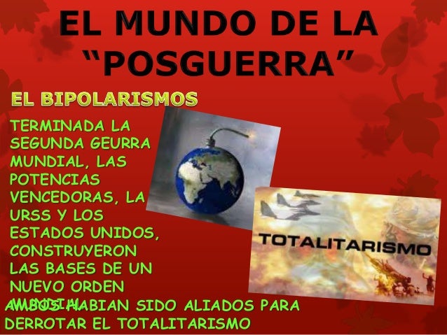 El mundo de la posguerra