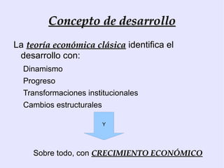 El subdesarrollo Ambas están intrínsecamente unidas. 