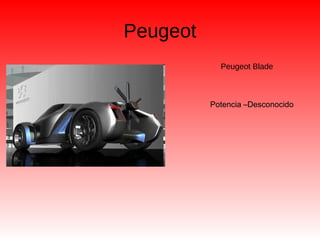 Peugeot
Peugeot Blade
Potencia –Desconocido
 