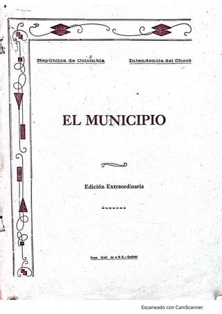 El Municipio de Quibdó 1937