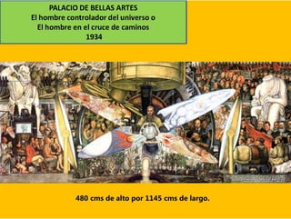 480 cms de alto por 1145 cms de largo.
 