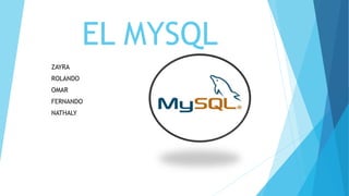 EL MYSQL
ZAYRA
ROLANDO
OMAR
FERNANDO
NATHALY
 