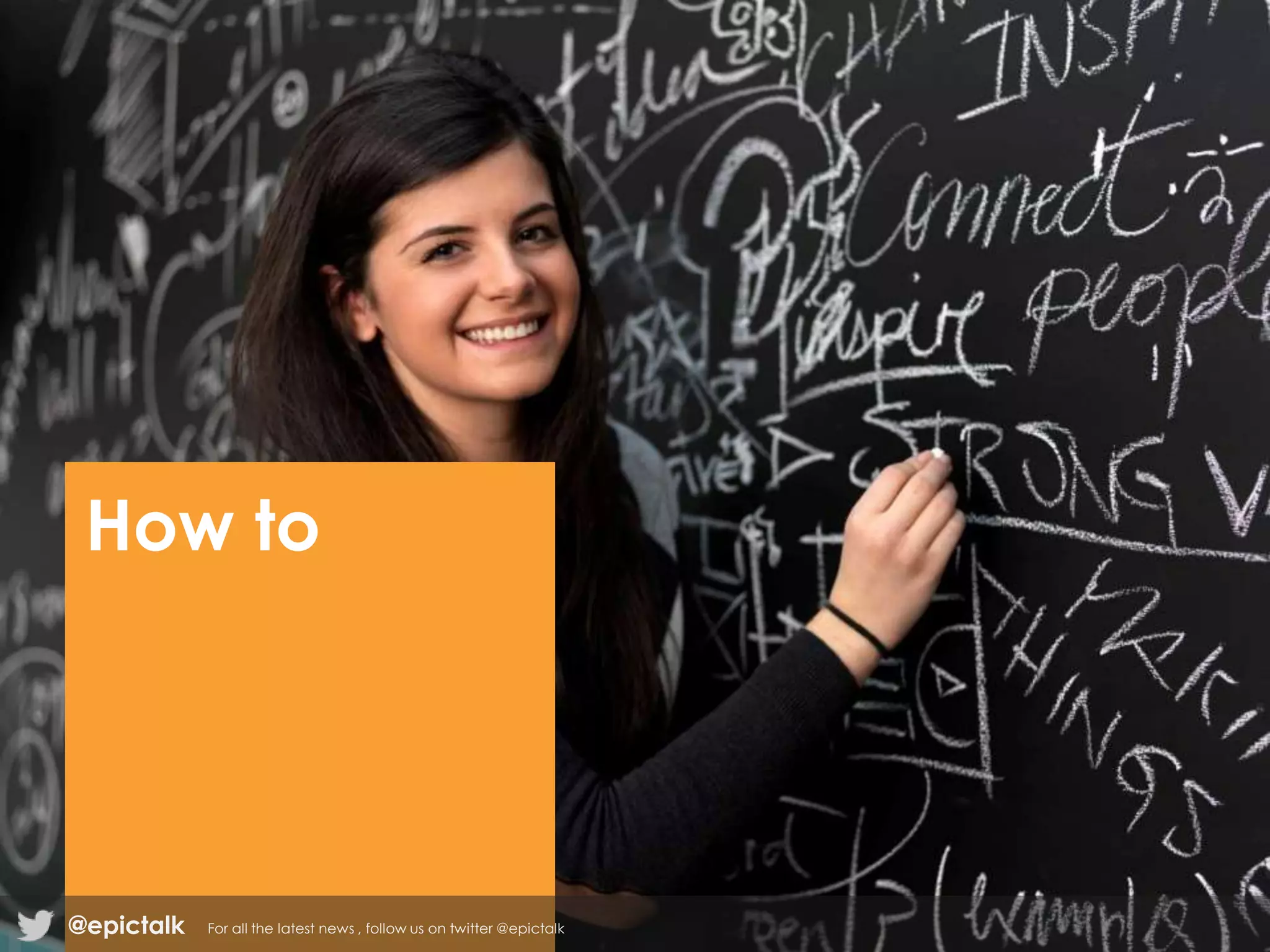 How to
@epictalk For all the latest news , follow us on twitter @epictalk
 