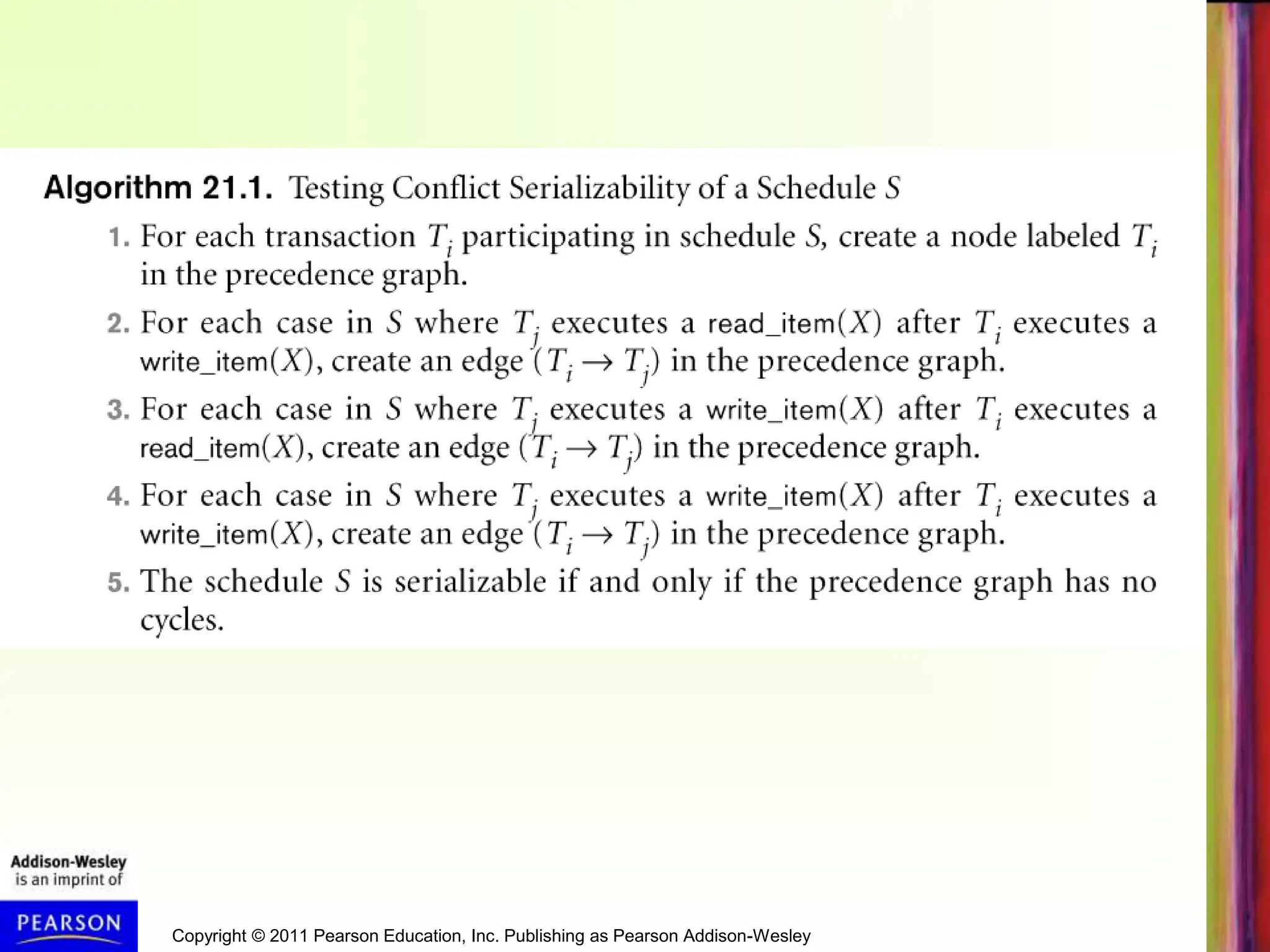 Copyright © 2011 Pearson Education, Inc. Publishing as Pearson Addison-Wesley
 