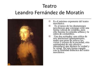 Teatro
Leandro Fernández de Moratín
 