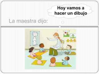 Hoy vamos a
                   hacer un dibujo
La maestra dijo:
 