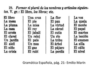 Gramática Española, pág. 21- Emilio Marín
 