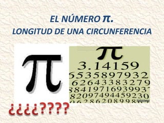 EL NÚMERO π.
LONGITUD DE UNA CIRCUNFERENCIA
 