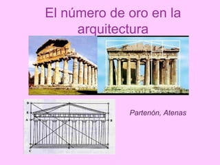 El número de oro en la arquitectura Partenón, Atenas 