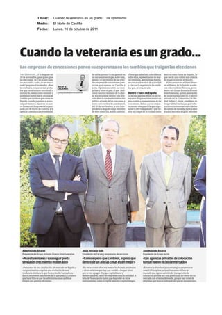 Titular:   Cuando la veteranía es un grado… de optimismo
Medio:     El Norte de Castilla
Fecha:     Lunes, 10 de octubre de 2011
 