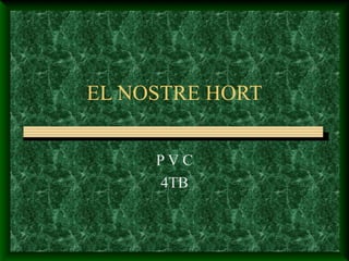 EL NOSTRE HORT
P V C
4TB
 