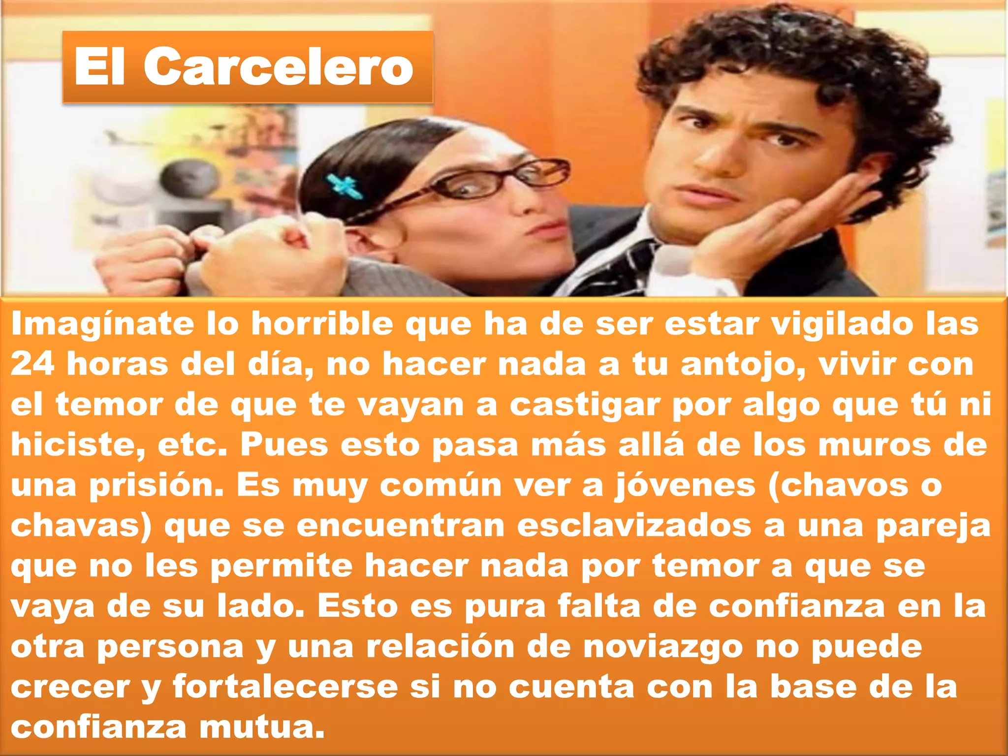 El “A todo dar”...




¿Qué pueden decir de este noviazgo? Es el mejor de
todos. Es desinteresado, porque no pide nada a cambio de
lo que da; es sincero, porque se muestra tal cual es; es
respetuoso, leal, maduro, alegre, hay libertad y confianza
y, sobre todo, fidelidad total.
Es aquella relación en donde sólo interesa hacer feliz al
otro, donde uno se preocupa por sus problemas y se
alegra de sus éxitos como si fueran de uno. Es el noviazgo
en donde los dos se ayudan a ser mejores y son el uno
para el otro, testimonio de pureza, amistad, sinceridad y
coherencia. Conocen los defectos del otro, pero los
aceptan y luchan para convertirlos en cualidades.
 