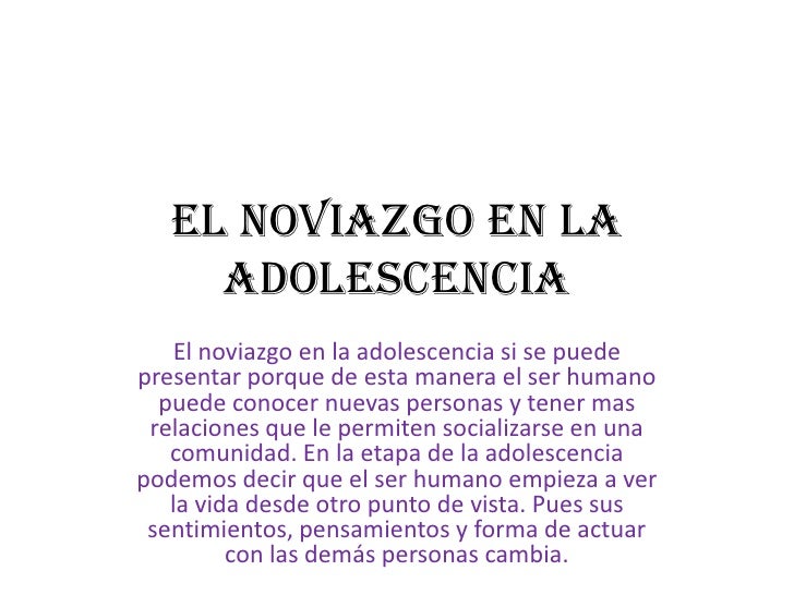 El noviazgo en la adolescencia