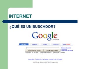 INTERNET ¿QUÉ ES UN BUSCADOR?  