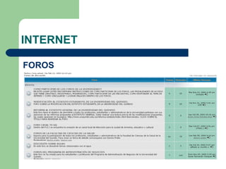 INTERNET FOROS 