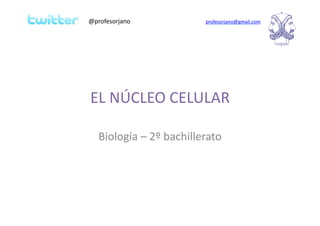 @profesorjano  

profesorjano@gmail.com  

EL  NÚCLEO  CELULAR  
Biología  –  2º  bachillerato  

 