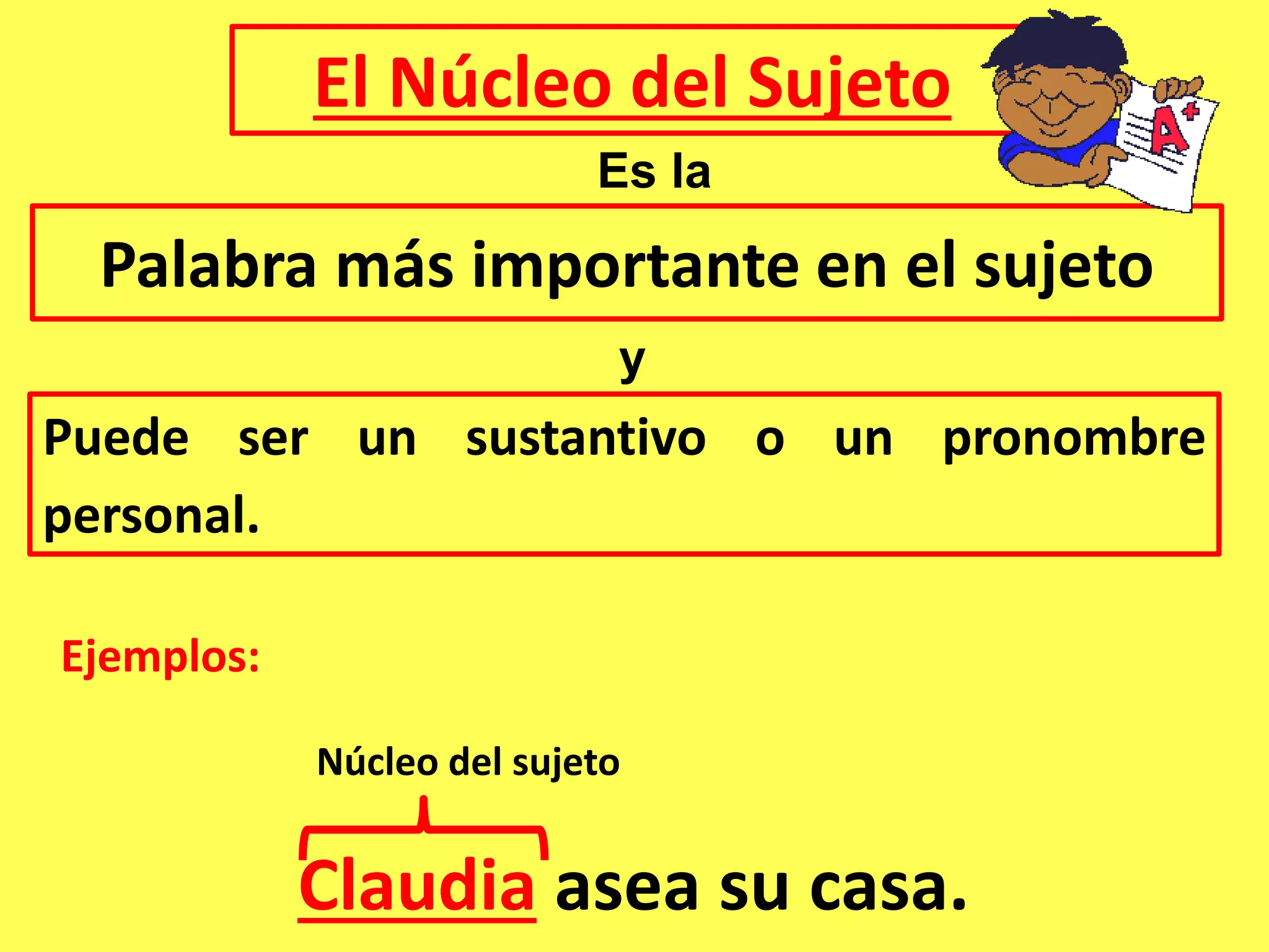 El nucleo del sujeto | PPTX