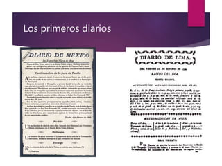 Los primeros diarios
 