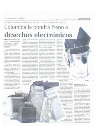 Colombia le pondrá freno a desechos electrónicos