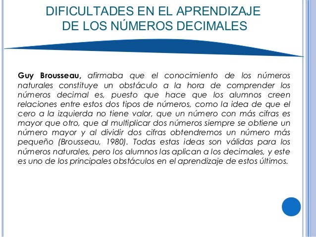 El Numero Decimal