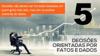 Decisões não devem ser tomadas baseadas em
quem grita mais alto, mas sim na análise
coerente de dados.
5
 