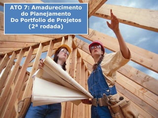 ATO 7: Amadurecimento
ATO 7: Amadurecimento
   do Planejamento
   do Planejamento
Do Portfolio de Projetos
Do Portfolio de Projetos
     (2ª rodada)
      (2ª rodada)




              Copyright © ELO Group 2012 - Confidencial
 