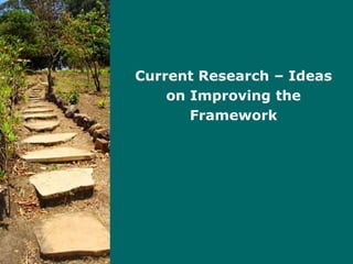 Current Research – Ideas
                                       on Improving the
                                          Framework




© ELO Group all rights reserved.
 