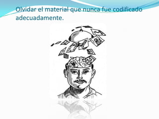 Olvidar el material que nunca fue codificado
adecuadamente.
 