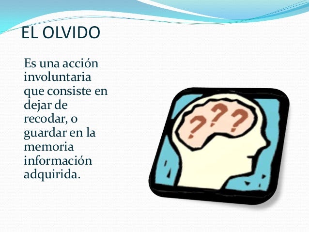 El olvido y sus teorías