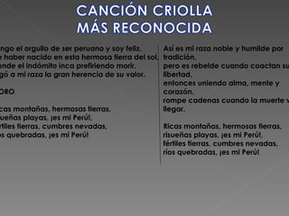 El orgullo de ser peruano | PPT